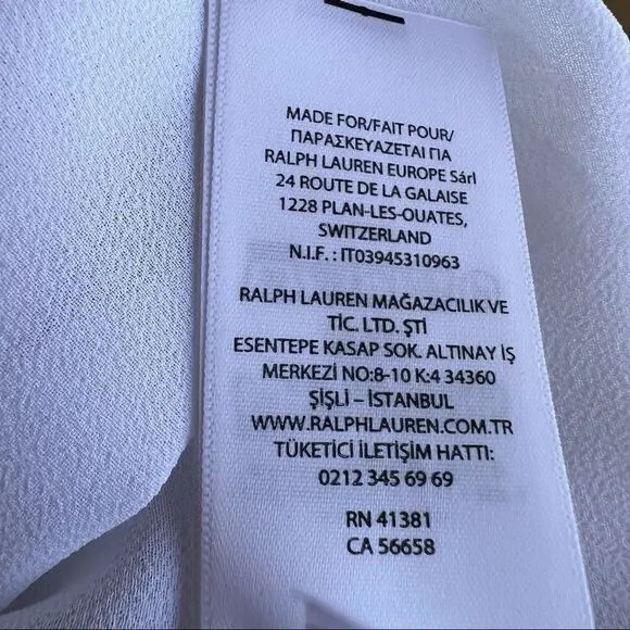 Ralph Lauren White cotton dress size 4 NWT - Picture 15 of 16